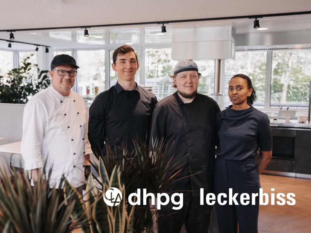 Das Team von leckerbiss in der SteuerBAR, dem Betriebsrestaurant von der dhpg